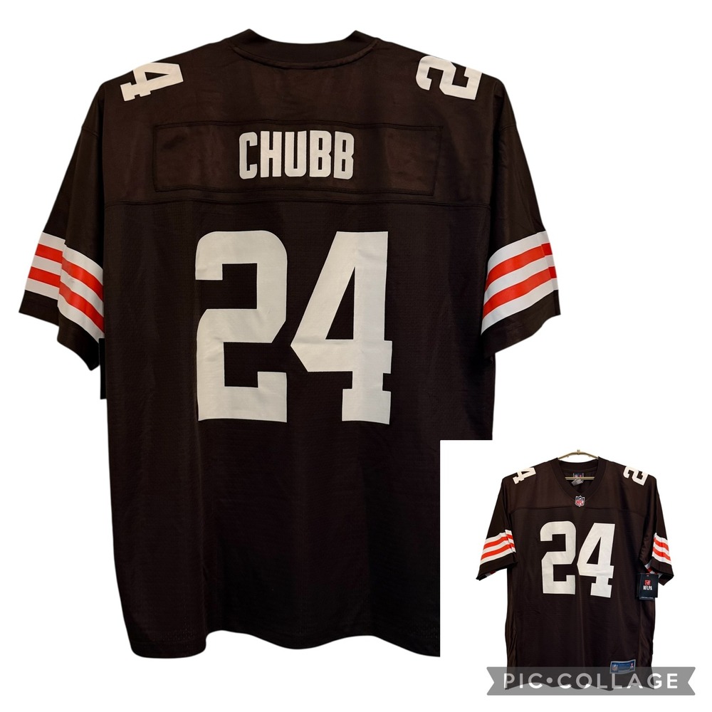 Nick Chubb Cleveland Browns Jersey Mens 2XL Brown 24 Fanatics‎ NFL Pro Line NEW